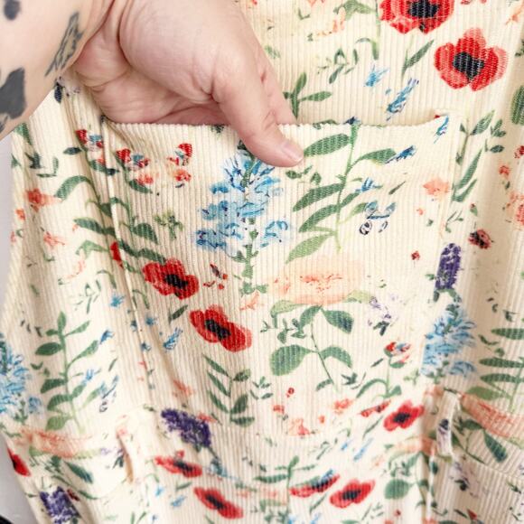 Yellow Floral Garden Jumpsuit Romper Overalls Style See Sizing Note Label 2XL - Picture 7 of 16